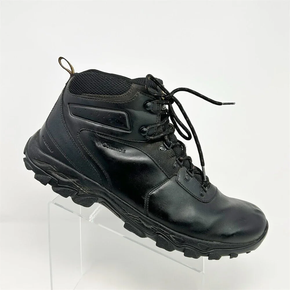 Columbia Men's Waterproof Hiking Boots Black Mid-Top Lace-Up Outdoor Size 17